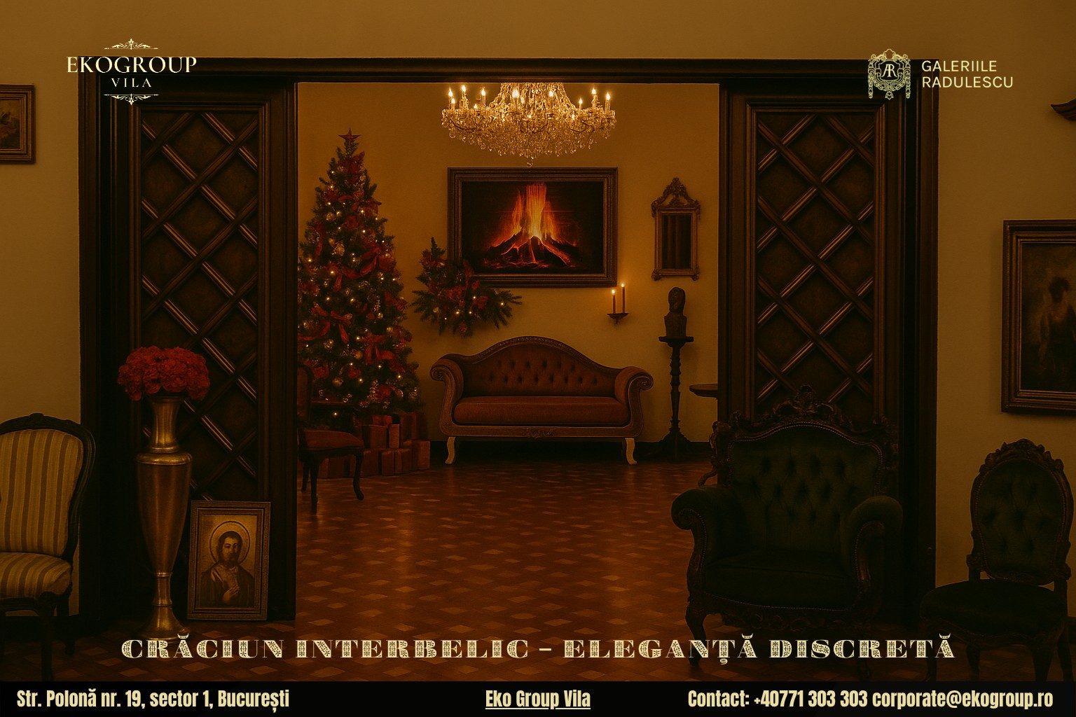 Decoratiuni de Craciun inspirate de farmecul Craciunului anilor ’30 – o experiență unică la Eko Group Vila 1 Decoratiuni de Craciun inspirate de farmecul Craciunului anilor ’30 – o experiență unică la Eko Group Vila